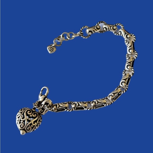 Brighton Bibi Heart Bracelet Silver Plated with beautiful heart charm. - Picture 3 of 5